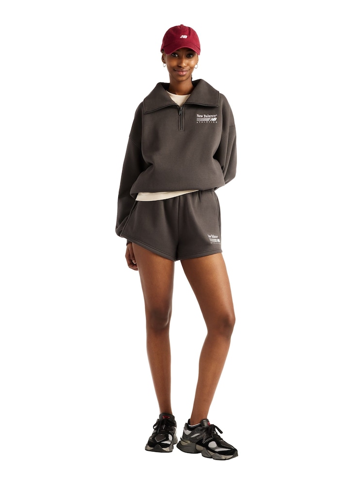 New Balance Black Trackside Fleece Shorts - Image 5 of 5