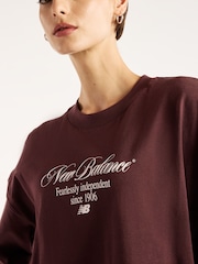 New Balance Brown Pressed Flowers Memories Overs T-Shirt - Image 4 of 6