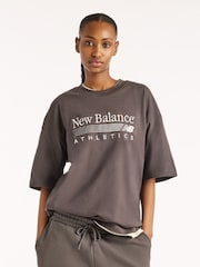 New Balance Black Trackside Oversized T-Shirt - Image 1 of 6