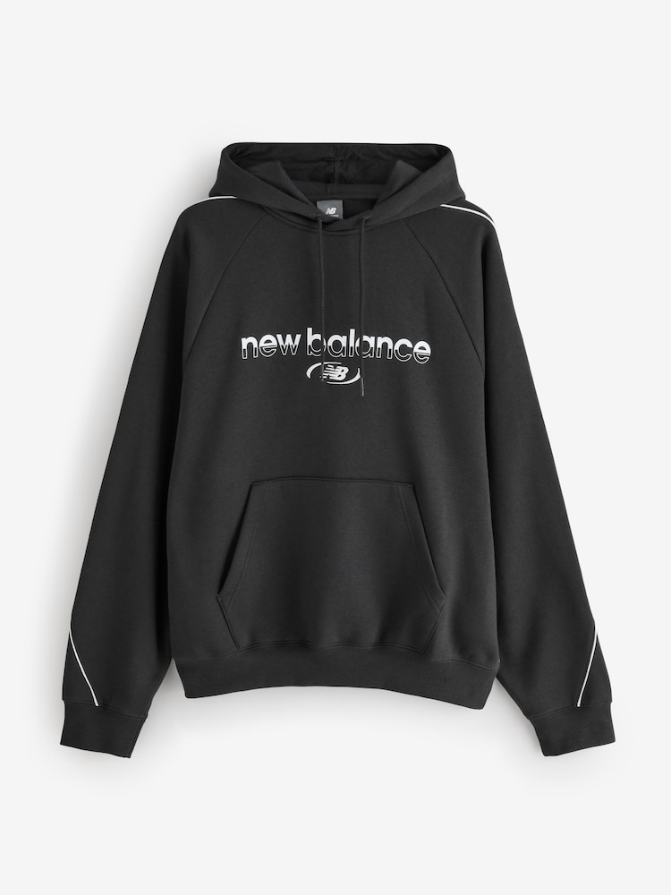 New Balance Black Trackside Fleece Hoodie - Image 1 of 1 New Balance Black Trackside Fleece Hoodie - Image 1 of 1