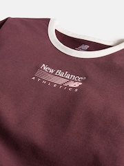 New Balance Brown Trackside Ringer T-Shirt - Image 10 of 10