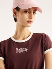 New Balance Brown Trackside Ringer T-Shirt - Image 6 of 10