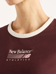 New Balance Brown Trackside Ringer T-Shirt - Image 7 of 10