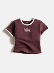 New Balance Brown Trackside Ringer T-Shirt - Image 8 of 10