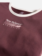 New Balance Brown Trackside Ringer T-Shirt - Image 9 of 10