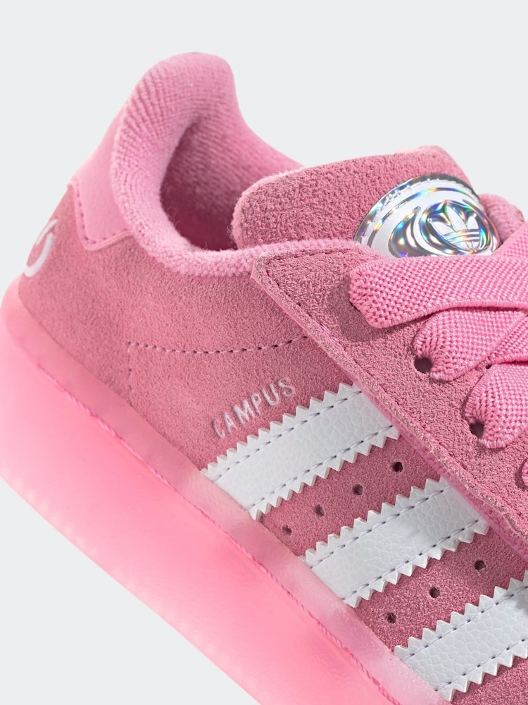 adidas Originals Pink Campus 00S Led Lights Comfort Closure Elastic Lace Shoes - Image 9 of 9 adidas Originals Pink Campus 00S Led Lights Comfort Closure Elastic Lace Shoes - Image 9 of 9