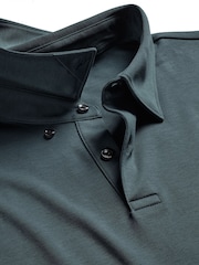 Charles Tyrwhitt Green Long Sleeve Jersey Polo Shirt - Image 6 of 6