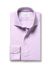 סגול - Charles Tyrwhitt חולצת אל-קמט ארוגה עם צווארון חתוך - תמונה 5 מתוך 7