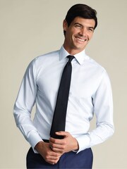 Charles Tyrwhitt Sky Blue Non-Iron Twill Stripe Shirt - Image 5 of 8