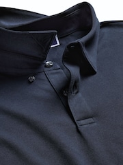 Charles Tyrwhitt Navy Short Sleeve Performance Long Sleeve Jersey Polo Shirt - Image 4 of 5