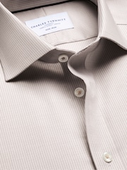 Charles Tyrwhitt Natural Non-Iron Weave Cutaway Shirt - Image 7 of 8