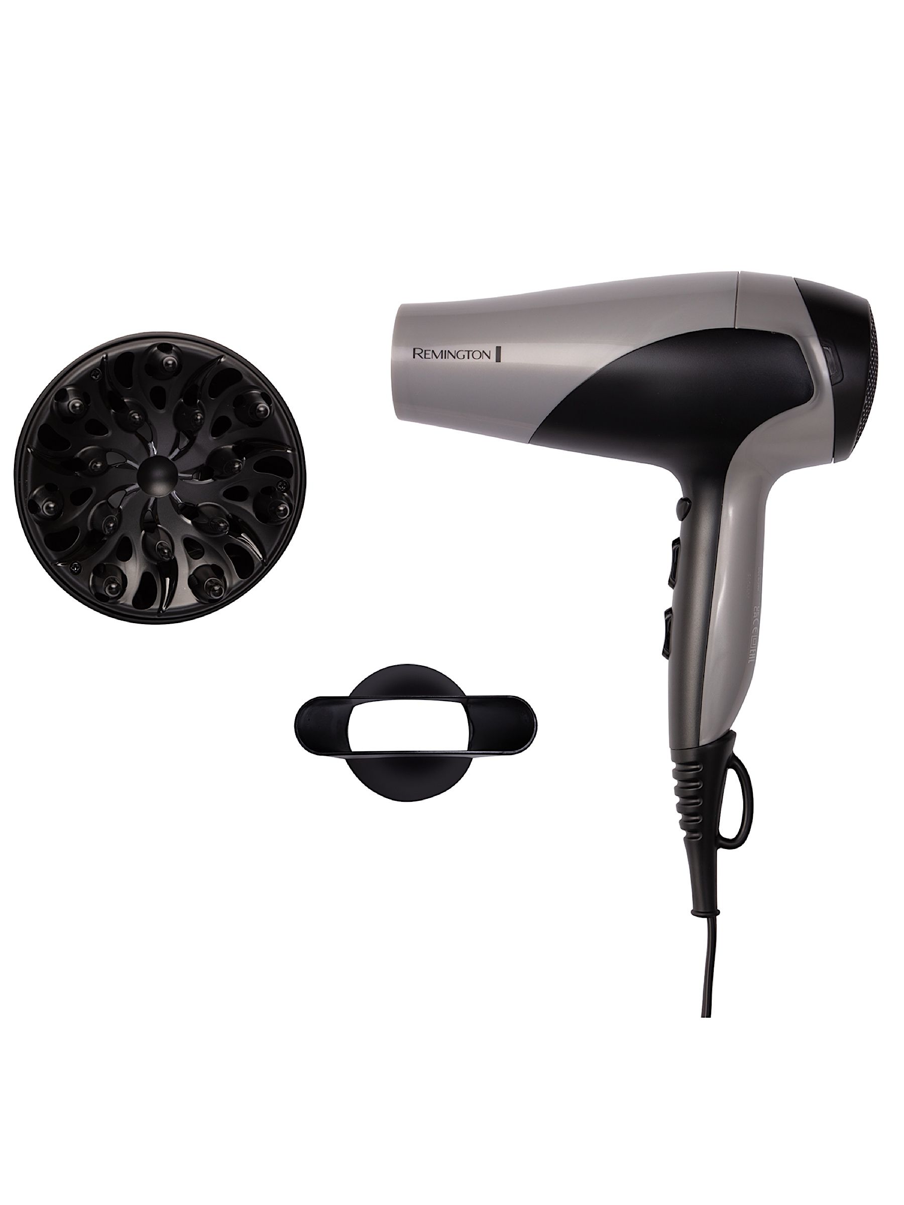 Remington Ionic Dry 2200 D3190S Hair Dryer - Silver - 2200W Power - Ionic Conditioning - Concentrator & Diffuser Attachments - Image 9