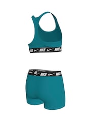 Verde - Conjunto de bikini con espalda nadadora y cinta con el logotipo de Nike - Imagen 6 de 9