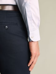 Charles Tyrwhitt Blue Non-Iron Button Down Check Shirt - Image 4 of 7