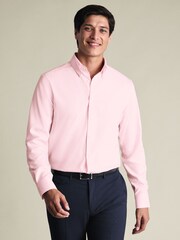 Charles Tyrwhitt Pink Non-Iron Button Down Shirt - Image 1 of 6
