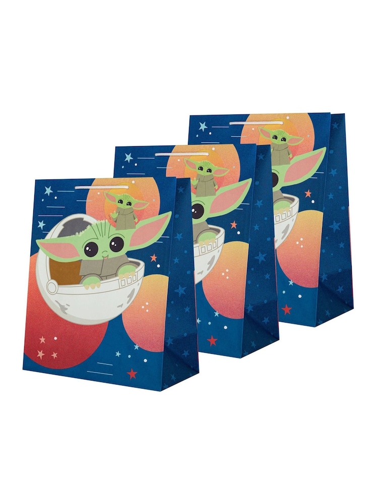 Hallmark 3 Pack Blue Large Star Wars Grogu Gift Bags - Image 5 of 5 Hallmark 3 Pack Blue Large Star Wars Grogu Gift Bags - Image 5 of 5