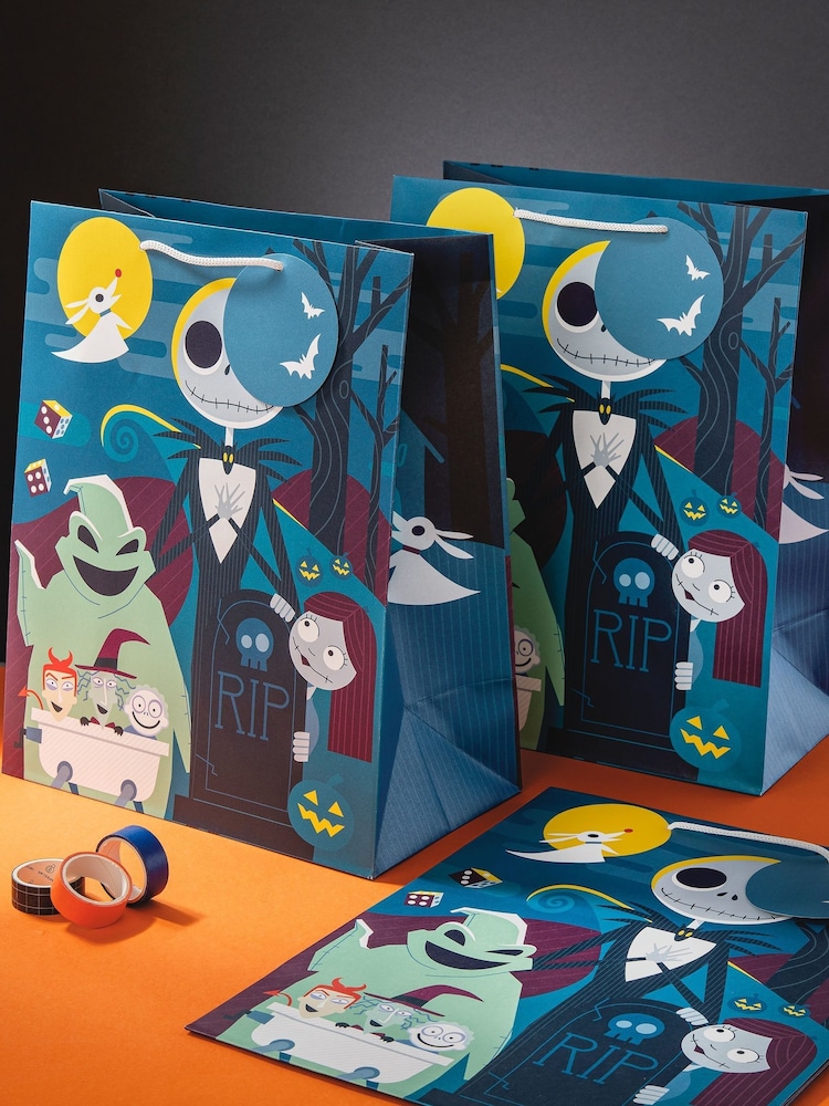 Hallmark Blue 3 Large Nightmare Before Christmas Gift Bags - Image 1 of 6 Hallmark Blue 3 Large Nightmare Before Christmas Gift Bags - Image 1 of 6