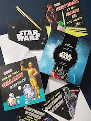 Hallmark 10 Pack Black Star Wars Birthday Cards 5 Designs - Image 1 of 4