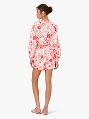 Adrianna Papell Print Tie Front Romper - Imagen 2 de 6