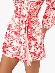 Adrianna Papell Print Tie Front Romper - Imagen 4 de 6