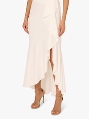 Adrianna Papell White Studio Beaded Knit Crepe Gown - Image 5 of 6