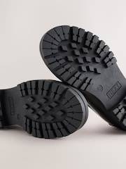 Black Patent Wide Fit (G) School Chunky Tassel Loafers - Image 3 of 5