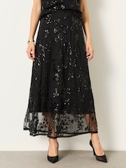 FatFace Pia Sequin Midi Skirt - Bild 2 von 8