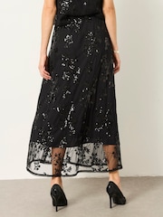 FatFace Pia Sequin Midi Skirt - Bild 3 von 8