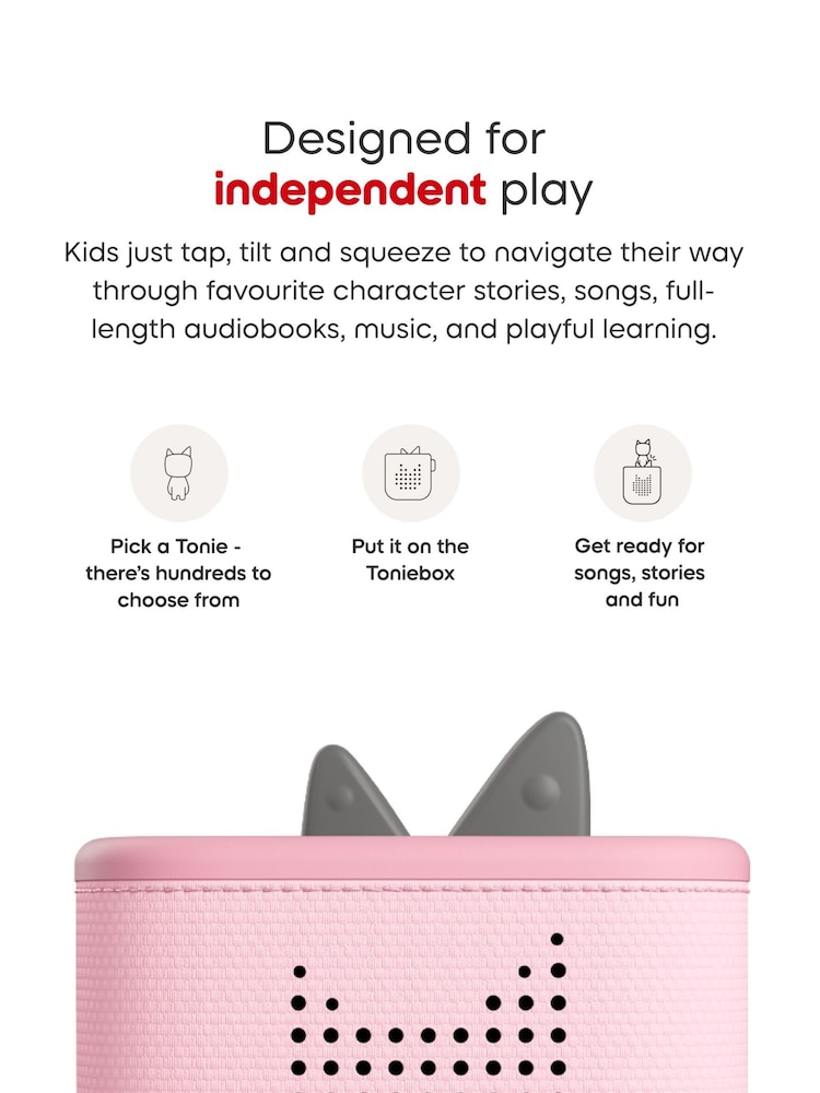 Tonies Cloud Pink Toniebox 2 Starter Set with Creative Tonie Rubie - Image 6 of 6