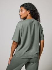 LOVALL Green Petite Petite Soft Touch Wide Leg Lounge Set - Image 4 of 6