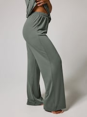 LOVALL Green Petite Petite Soft Touch Wide Leg Lounge Set - Image 5 of 6