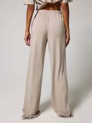 LOVALL Natural Tall Soft Touch Wide Leg Lounge Set - Image 3 of 6