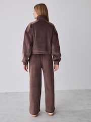 Шоколадты қоңыр - Baker by Ted Baker Velour Rib Funnel Zip Through & Joggers Set 2 Piece - 11суретінің 2 суреті