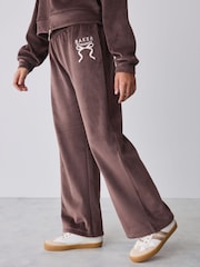 Шоколадты қоңыр - Baker by Ted Baker Velour Rib Funnel Zip Through & Joggers Set 2 Piece - 11суретінің 3 суреті