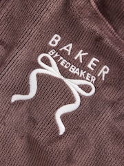 Шоколадты қоңыр - Baker by Ted Baker Velour Rib Funnel Zip Through & Joggers Set 2 Piece - 11суретінің 9 суреті