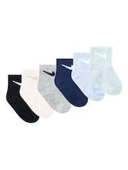 Nike Cream Infant Swoosh Ankle Socks 6 Pack - Image 2 of 4