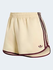 adidas Originals Cream 3-Stripes Sprinter Shorts - Image 1 of 5