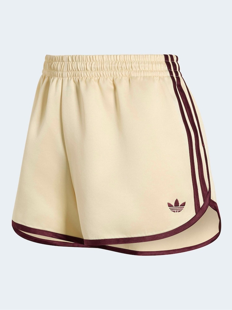 adidas Originals Cream 3-Stripes Sprinter Shorts - Image 1 of 5 adidas Originals Cream 3-Stripes Sprinter Shorts - Image 1 of 5