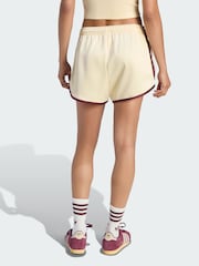 adidas Originals Cream 3-Stripes Sprinter Shorts - Image 2 of 5