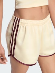 adidas Originals Cream 3-Stripes Sprinter Shorts - Image 4 of 5