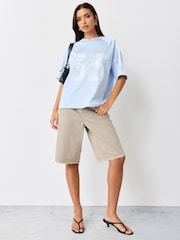Gaiši zils - adidas Originals lielizmēra vintage džersejas krekls - Attēls 2 no 5