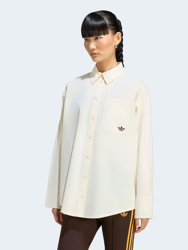 Білий - adidas Originals 3 Stripe Shirt - Image 1 of 5