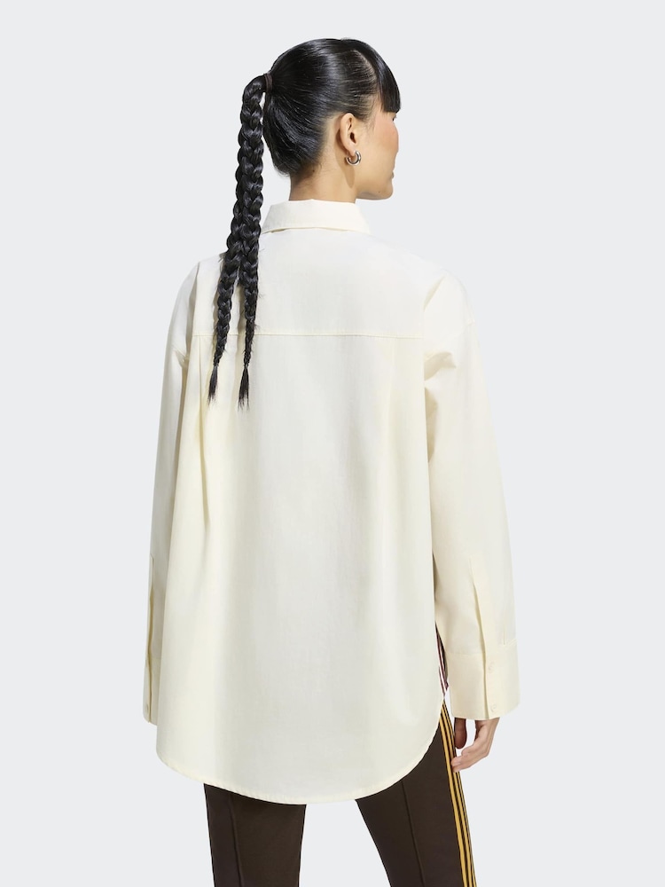 Білий - adidas Originals 3 Stripe Shirt - Image 2 of 5