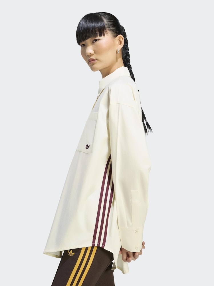 Білий - adidas Originals 3 Stripe Shirt - Image 5 of 5
