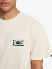 Quiksilver White Serenity Splash Backprint Graphic Short Sleeve Logo T-Shirt - Image 3 of 8