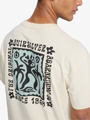 Quiksilver White Serenity Splash Backprint Graphic Short Sleeve Logo T-Shirt - Image 6 of 8