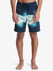 Quiksilver Blue Surfsilk Straight 18" Logo Swim Shorts - Image 1 of 8