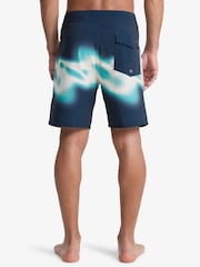 Quiksilver Blue Surfsilk Straight 18" Logo Swim Shorts - Image 2 of 8
