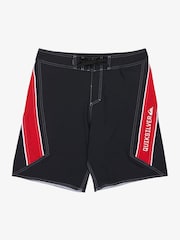 שחור - Quiksilver Surfsilk Clicker 20" Logo Swim Shorts - תמונה 6 מתוך 7