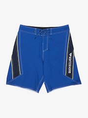 כחול  - Quiksilver Surfsilk Clicker 20" Logo Swim Shorts - תמונה 7 מתוך 8